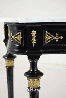 Late 19th Century Louis XVI Ebonized Console Table
