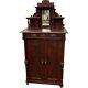 Late 19th Century Mahogany English Gentlemens Cabinet Dresser Wardrobe Burlwood