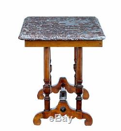 Late 19th Century Mahogany Marble Top Side Table
