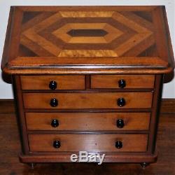 Late 19th Century Miniature Chest with Inlaid Top