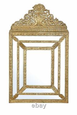Late 19th Century Ornate Brass Cushion Mirror