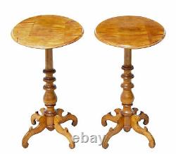 Late 19th Century Pair Of Swedish Birch Occasional Tables