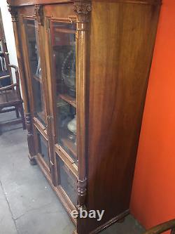 Late 19th Century Pear Wood Bookcase 54in. W x 18.5in. D x 79.5in. H