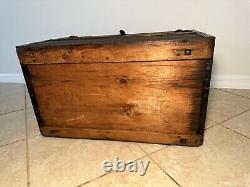 Late 19th Century Small Dome Trunk / Chest American Luggage -Antique