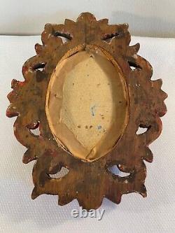 Late 19th Century Small Oval Italian Giltwood Mirror