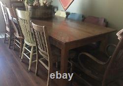 Late 19th Century Solid Wood Farmhouse Table