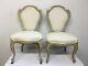 Late 19th Century Swedish Biedermeier Wood and Linen Chairs- A Pair