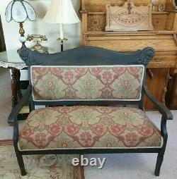 Late 19th Century antique Victorian settee couch bench