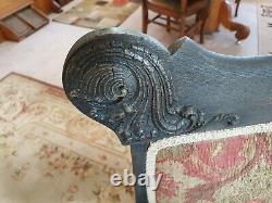 Late 19th Century antique Victorian settee couch bench