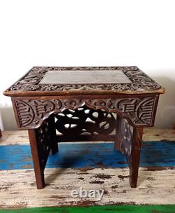 Late 19th century Chinese scribe travelling foldable hardwood table
