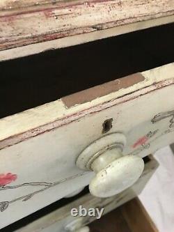 Late 19th century English Pine Chest painted Celadon Chinoiserie