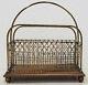Late 19th to Early 20th Century Oak and Brass Magazine Rack