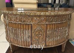 Late 20th Century Adam Style Demilune Console Cabinet