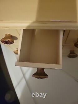 Late 20th Century Antiqued And Distressed Solid Wood Six Drawer Tabletop Chest