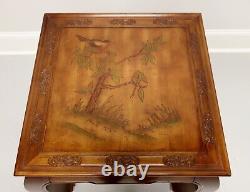 Late 20th Century Asian Chinoiserie Ming Carved Accent Table A