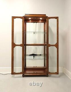 Late 20th Century Asian Ming Style Lighted Curio Cabinet