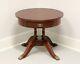 Late 20th Century Banded Inlaid Cherry Georgian Round Drum Table