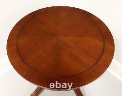 Late 20th Century Banded Inlaid Cherry Georgian Round Drum Table