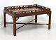 Late 20th Century Banded Mahogany Chippendale Coffee Table with Fretwork Gallery