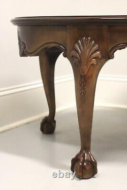 Late 20th Century Bookmatched Walnut Chippendale Coffee Cocktail Table