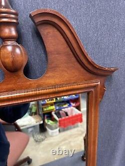 Late 20th Century Cherry Chippendale Style Wall Mirror 35 tall 21 wide
