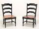 Late 20th Century Cottage Farmhouse Dining Side Chairs Pair B