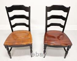 Late 20th Century Cottage Farmhouse Dining Side Chairs Pair B