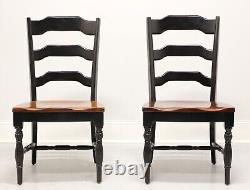 Late 20th Century Cottage Farmhouse Dining Side Chairs Pair B