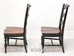 Late 20th Century Cottage Farmhouse Dining Side Chairs Pair B