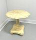 Late 20th Century Cream Painted Distressed Flower Petal Occasional Table