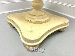 Late 20th Century Cream Painted Distressed Flower Petal Occasional Table