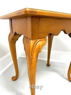 Late 20th Century Distressed Maple Farmhouse Cottage Style Accent Table