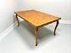 Late 20th Century Distressed Wood French Country Parquetry Drawtop Dining Table