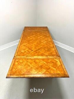 Late 20th Century Distressed Wood French Country Parquetry Drawtop Dining Table