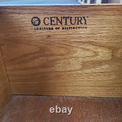 Late 20th Century Faux Bamboo & Oak Lowboy Double Dresser by CENTURY FURNITURE