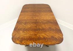 Late 20th Century Flame Mahogany Georgian Style Double Pedestal Dining Table