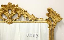 Late 20th Century Gold Gilt Carved French Rococo Style Wall Mirror