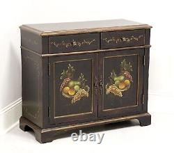 Late 20th Century Hand Painted French Country Console Cabinet with Fruit Motif