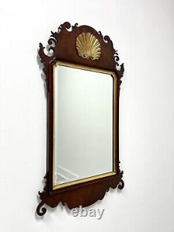 Late 20th Century Mahogany Chippendale Beveled Wall Mirror