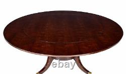 Late 20th Century Mahogany Jupe Dining Table With Leaf Cabinet