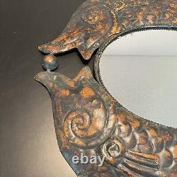 Late 20th Century Maitland Smith Style Asian Fish Metal Wall Mirror