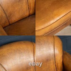 Late 20th Century Pair Of Dutch Sheepskin Leather Club Chairs