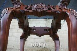Late 20th Century Scalloped Mahogany & Glass Chippendale Ball & Claw Side Table