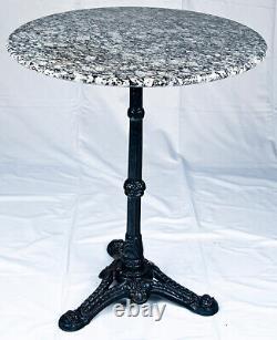 Late 20th Century Victorian Style Marble Top Bistro Table
