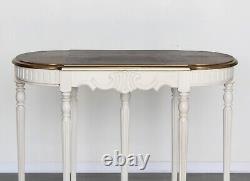 Late 20th Century Vintage Neoclassical Style Console Table With Walnut Top