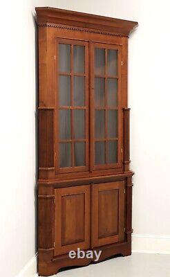 Late 20th Century Walnut Chippendale Corner Cupboard / Cabinet