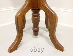 Late 20th Century Walnut Marble Top Victorian Barley Twist Plant Stand