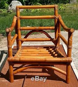 Late-50's, early-60's Calif-Asia Rattan Armchair. Good condition