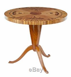 Late Art Deco Elm Inlaid Coffee Table