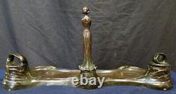 Late Art Nouveau Figural Bronze Inkwell by Tiffany & Co